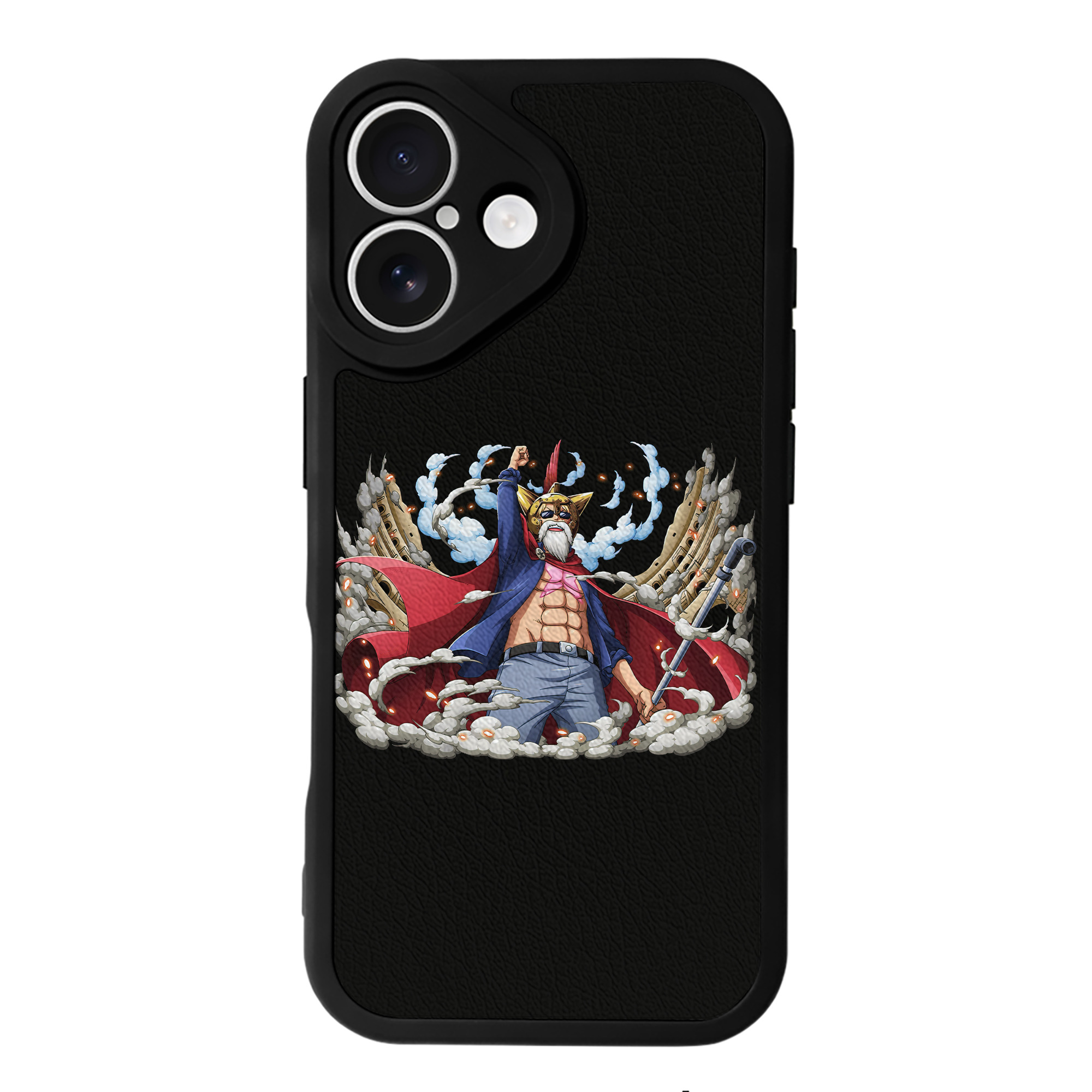 （画像用） ワンピース モンキー・D・ルフィ ONE PIECE Monkey D. Luffy 【iPhone 16シリーズ対応】シリコンスマホケース（レザー調） 材質：シリコン